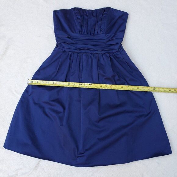 Navy blue strapless bridesmaid dress mini - Picture 6 of 11